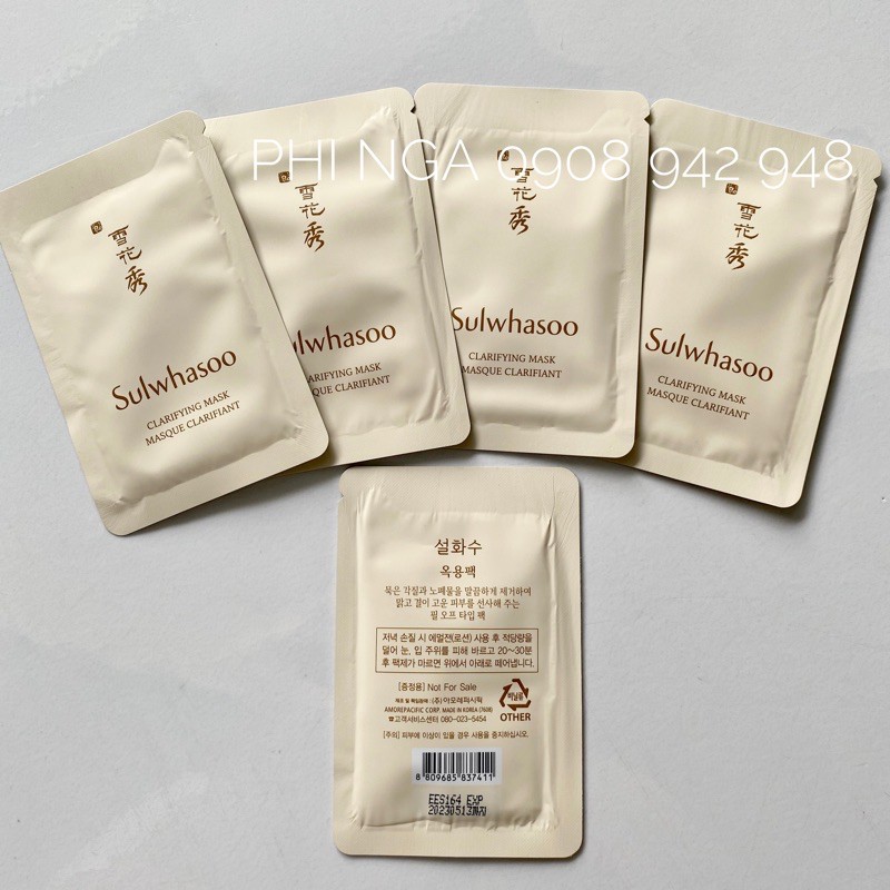 [SPA TẠI NHÀ] NEW- 10 gói MẶT NẠ LỘT LÀM SÁNG DA SULWHASOO CLARIFYING MASK EX