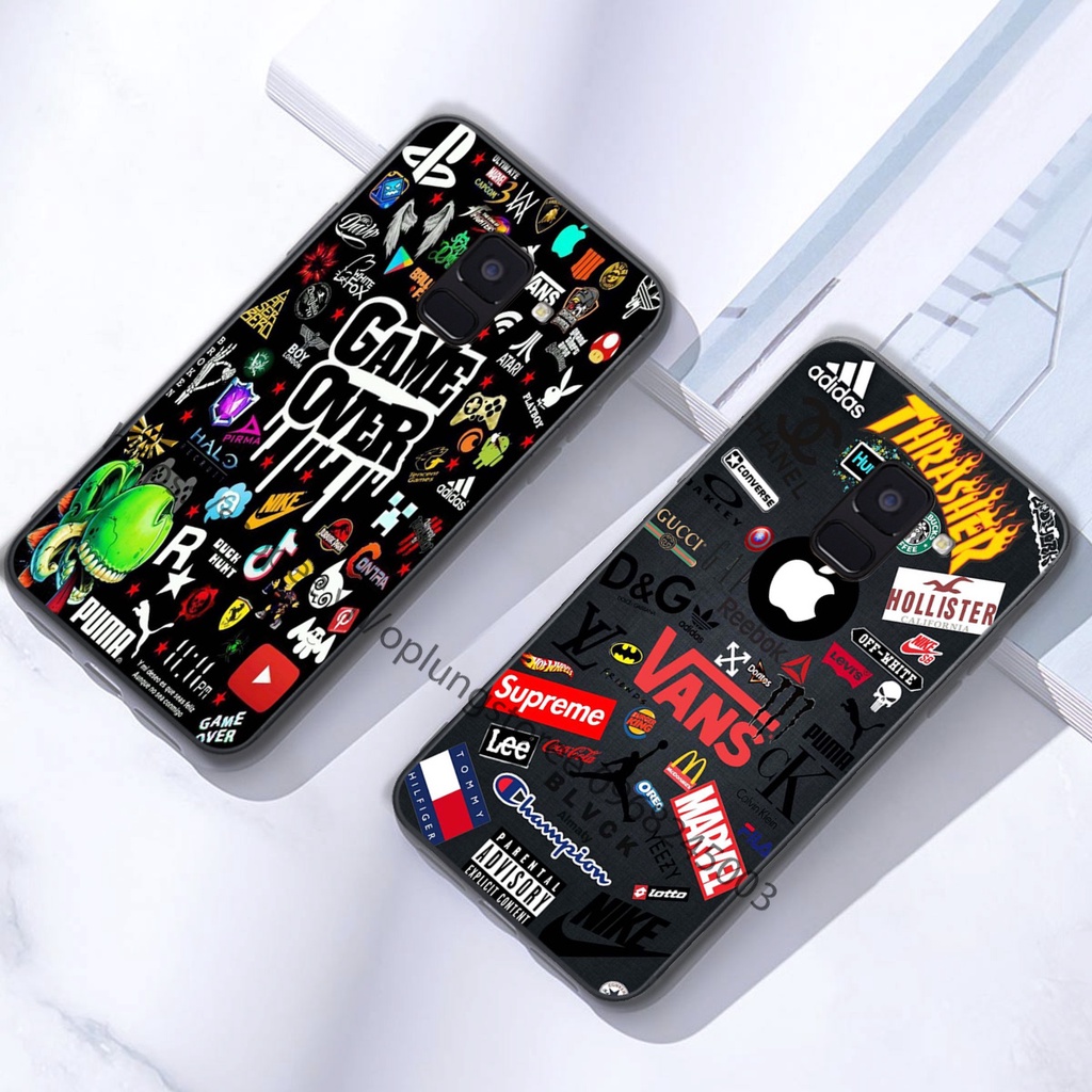 Ốp lưng Samsung A6 2018/ A6 Plus/ A8 2018/ A8 Plus / J8 in hình thương hiệu thời trang đa sắc cá tính.
