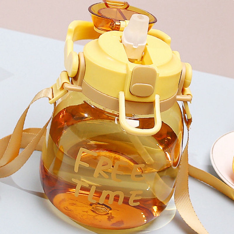 Bình Nước Trong Suốt Dung Tích 1200ml Chống Tràn Tiện Dụng Cho Học Sinh