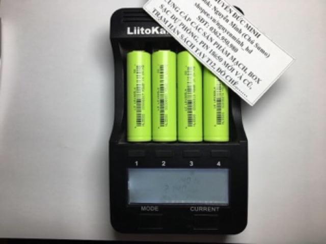 pin Lisheng xanh 18650 dung lượng 2000mah