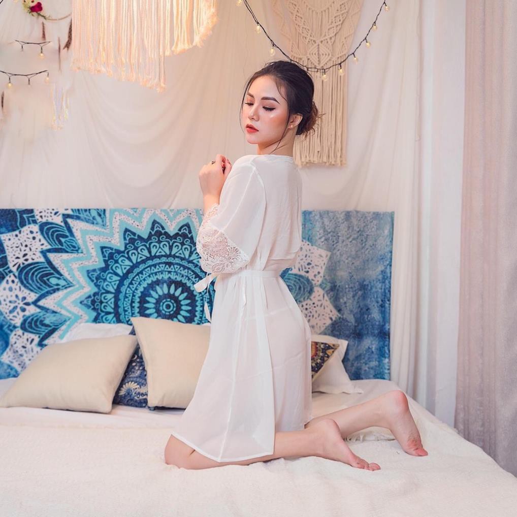 Váy ngủ xuyên thấu gợi cảm kiểu áo choàng kimono hàng nhập cao cấp | BigBuy360 - bigbuy360.vn
