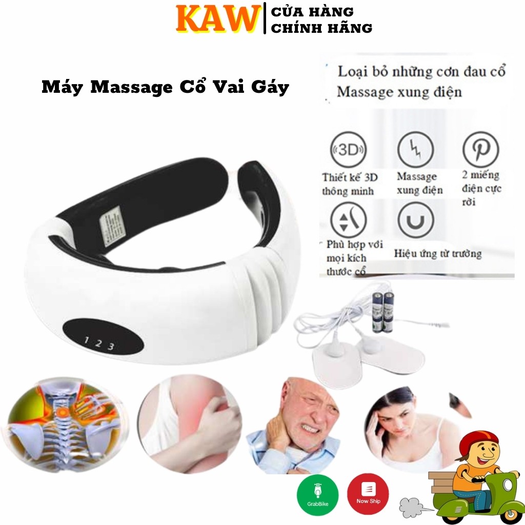 Máy Massage Cổ Vai Gáy Chữ C Rung Từ Trường Và Xung Điện Giúp Giảm Đau Hiệu Quả {SIÊU SALE}