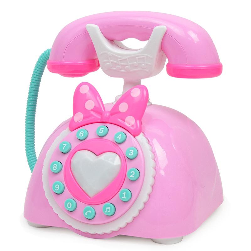 Children’s toys, retro telephone, lighting, music