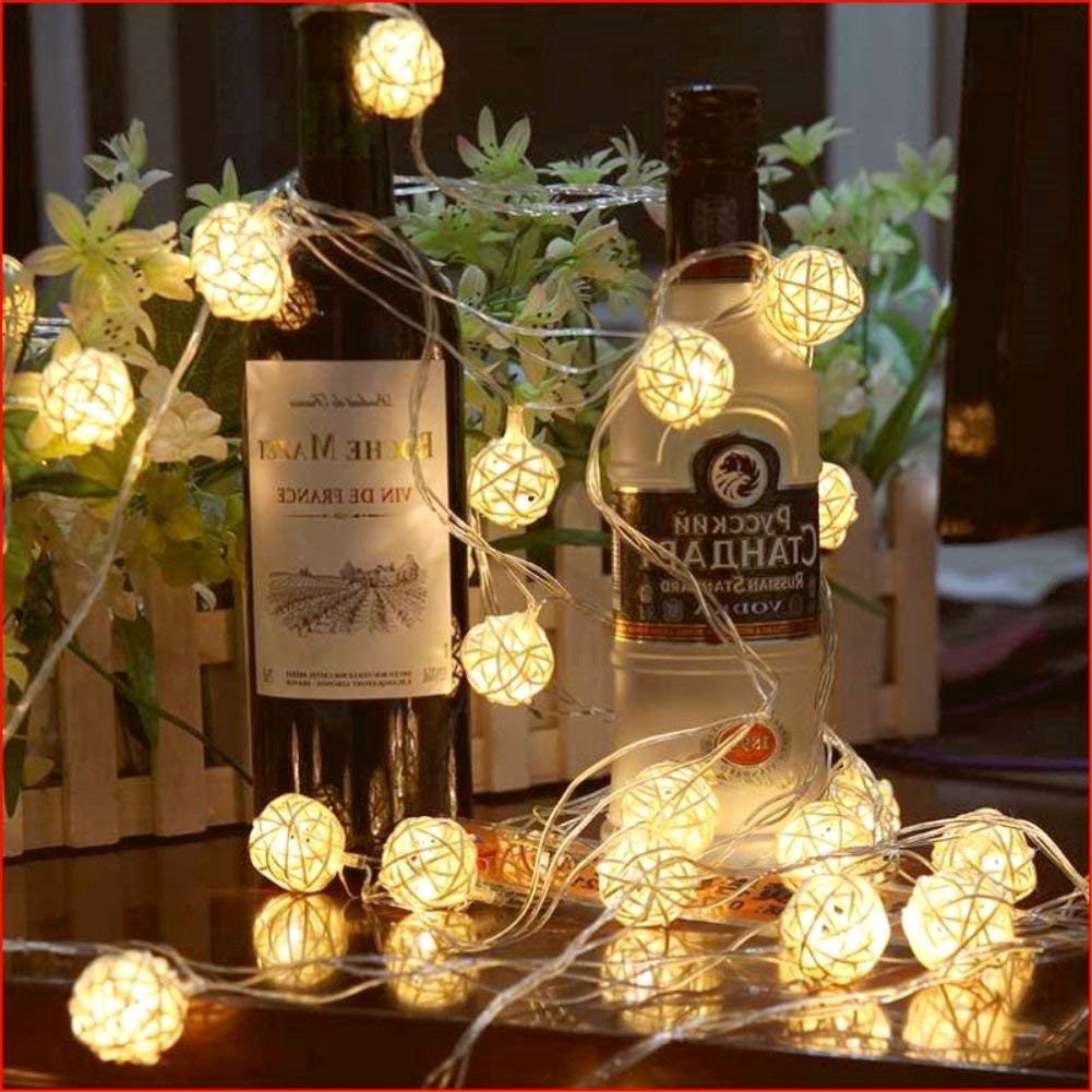 Dây Đèn Led 20 Bóng Hình Quả Cầu Mây Nhiều Màu Trang Trí Giáng Sinh