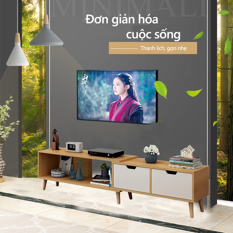 Tủ kệ Tivi đơn giản hiện đại phong cách Bắc Âu đồ nội thất cỡ nhỏ phòng kháchFU91Y/FU91W