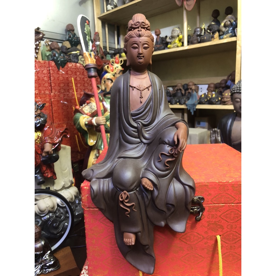 TƯỢNG QUAN THẾ ÂM BỒ TÁT GỐM TỬ SA CAO CẤP( KHÔNG KÈM KỆ)- TƯỢNG PHẬT TRANG TRÍ KHÔNG GIAN THANH TỊNH GIÁ SIÊU HẤP DẪN
