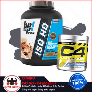 [COMBO] Tăng Cơ Bắp Tăng Sức Mạnh Siêu Tiết Kiệm ISO HD - Tăng Sức Mạnh Cellucor (60 Lần ) - Từ Mỹ - Authentic 100%