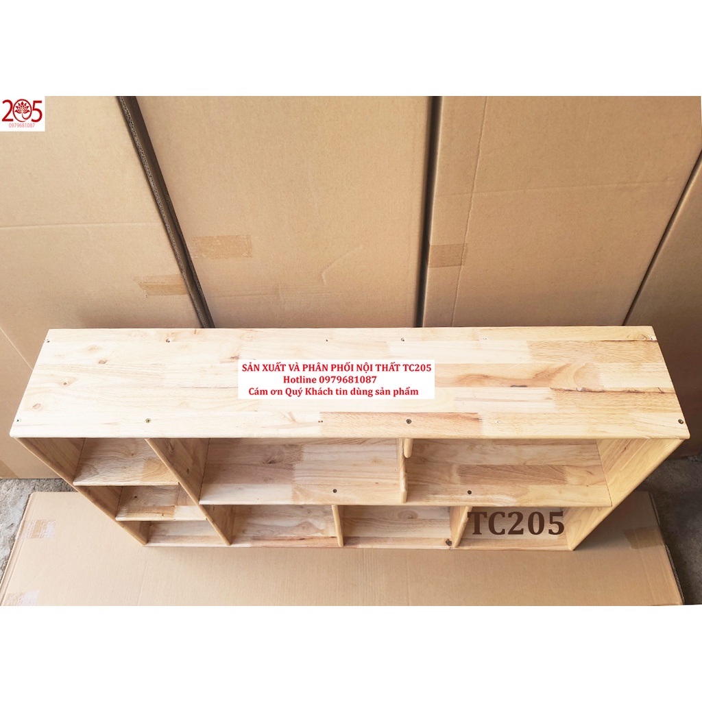 KỆ SÁCH TREO TƯỜNG  100x60x20cm - GỖ CAO SU 100%