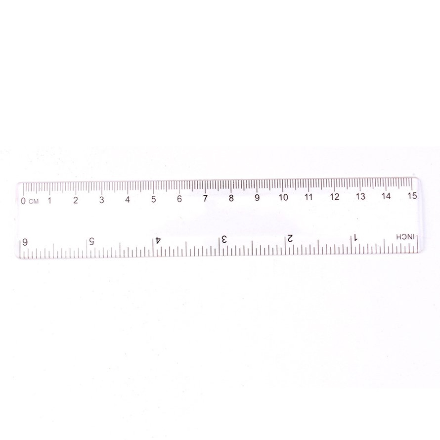 Thước kẻ màu trong suốt làm bằng nhựa 15cm / 20cm / 30cm