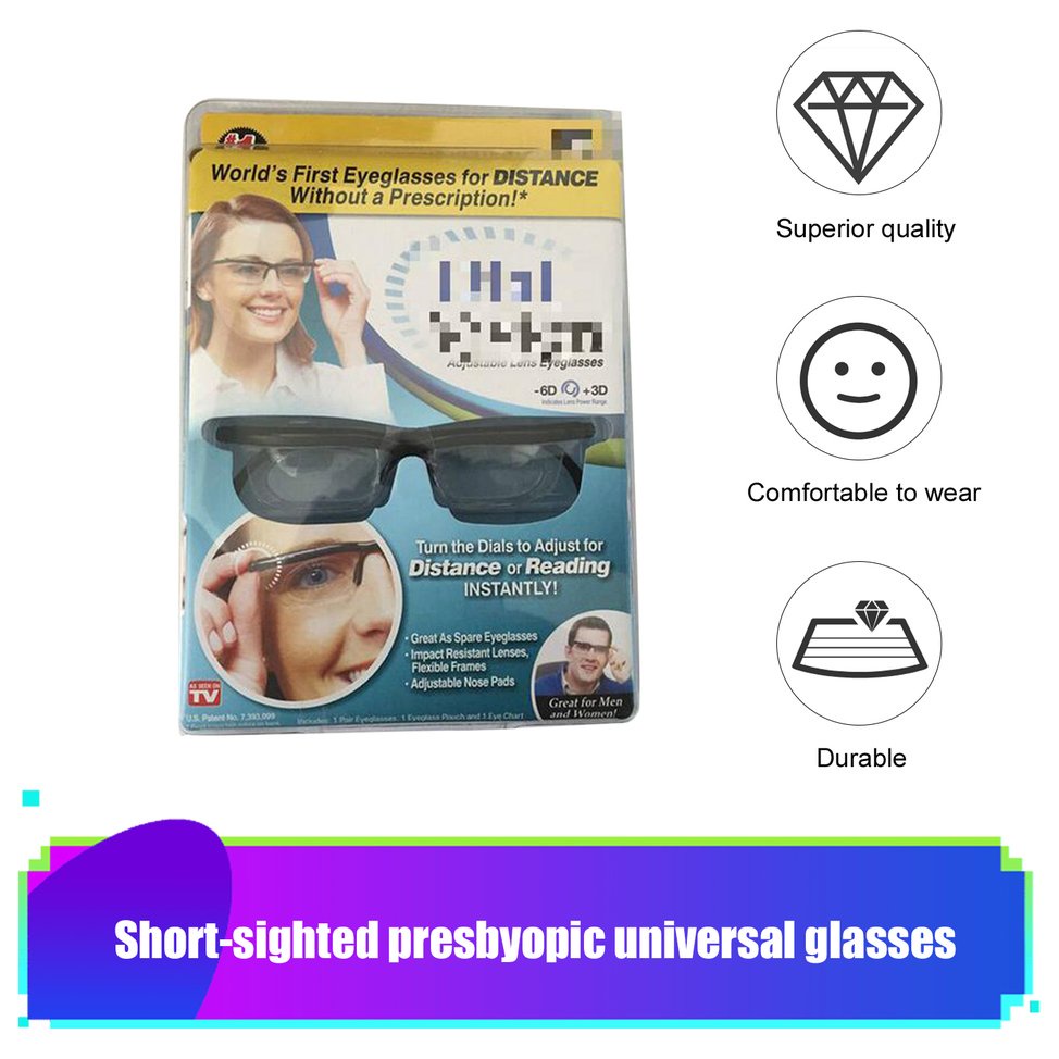 Kính Đọc Sách 6d To + 3d Diopters Có Thể Điều Chỉnh