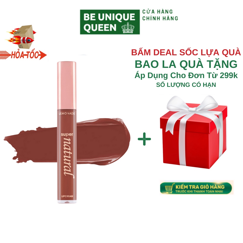 SON KEM LÌ SUPER NATURAL LIPCREAM LEMONADE ĐỦ MÀU