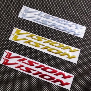 Tem logo chữ xe VISION ĐANG HOT TRÊN THỊ TRƯỜNG chất liệu nhựa dẻo si bóng