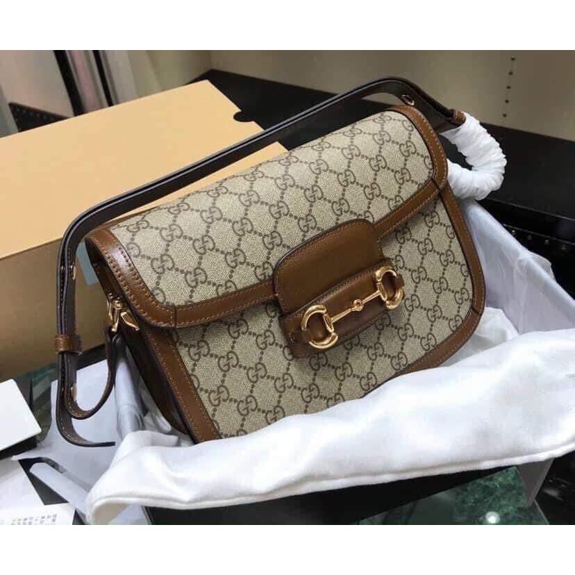 Túi nữ đeo chéo đeo vai kèm đai xinh màu nâu h46