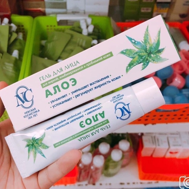 Gel Giảm mụn chiết xuất lô hội của Nga Giảm mụn đầu đen,mụn cám và làm mềm da 40g