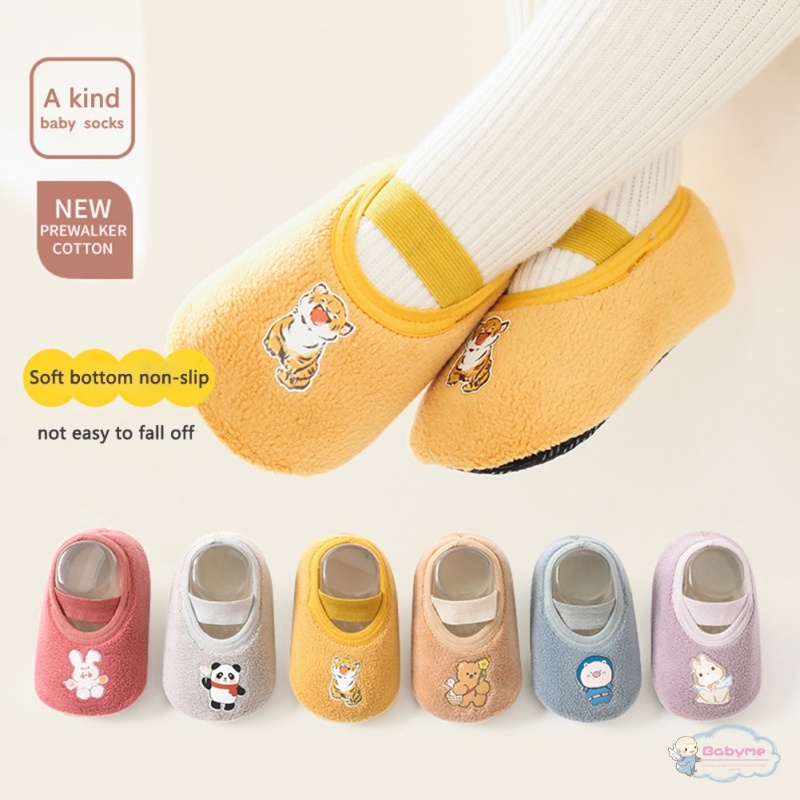 Giày Vớ Đế Mềm Chống Trượt In Họa Tiết Xinh Xắn Cho Bé Trai Gái