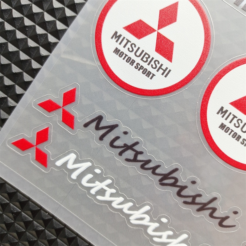 Logo dán trang trí xe hơi bằng PU 3D cho Mitsubishi