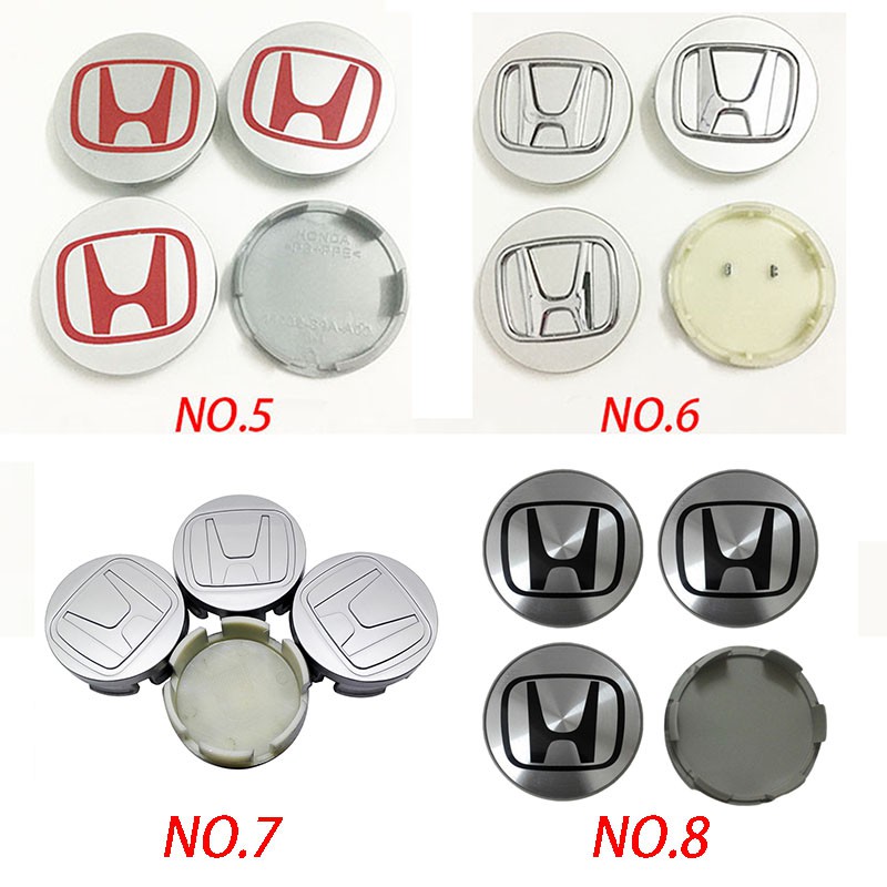 Set 4 Nắp Chụp Mâm Bánh Xe Ô Tô 69mm 58mm Honda Mugen Civic Crv Cr150