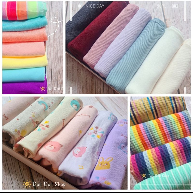 VẢI THUN MAY OUTFIT DOLL, SCRUNCHIES 🐹