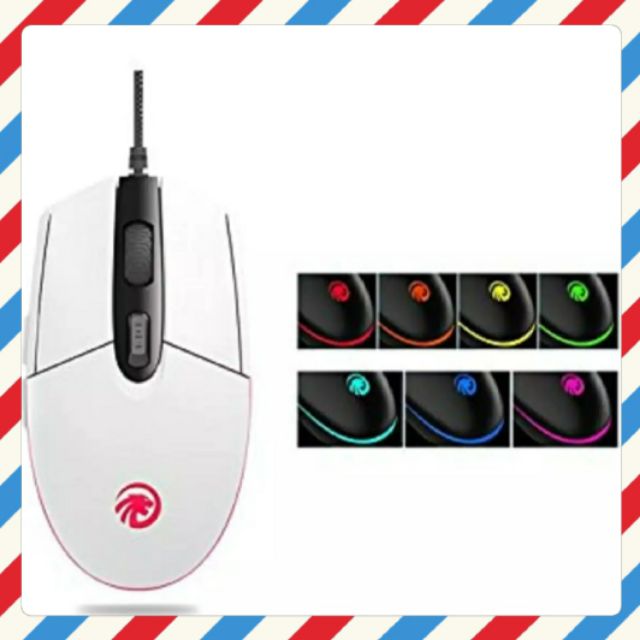 🍥Chuột Gaming  FMOUSE ( Trắng ) F102 Led RGB có phần mềm Macro tùy chỉnh DPI