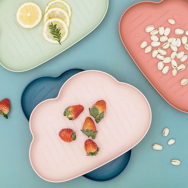 Khay Ăn dặm lúa mạch hình đám mây - bé yêu ăn dặm BLW, kiểu Nhật xinh xắn an toàn cho bé