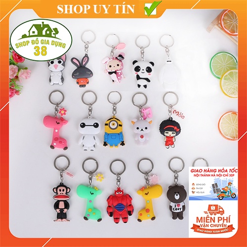 MócTreo Chìa Khóa Hình Động Vật Đáng Yêu Bằng Silicon - Móc treo chìa khóa oto, xe máy, balo, cặp sách- Chọn mẫu