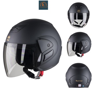 Mũ Bảo hiểm 3/4 Royal có kính màu đen nhám chính hãng, Mũ Bảo Hiểm Shop