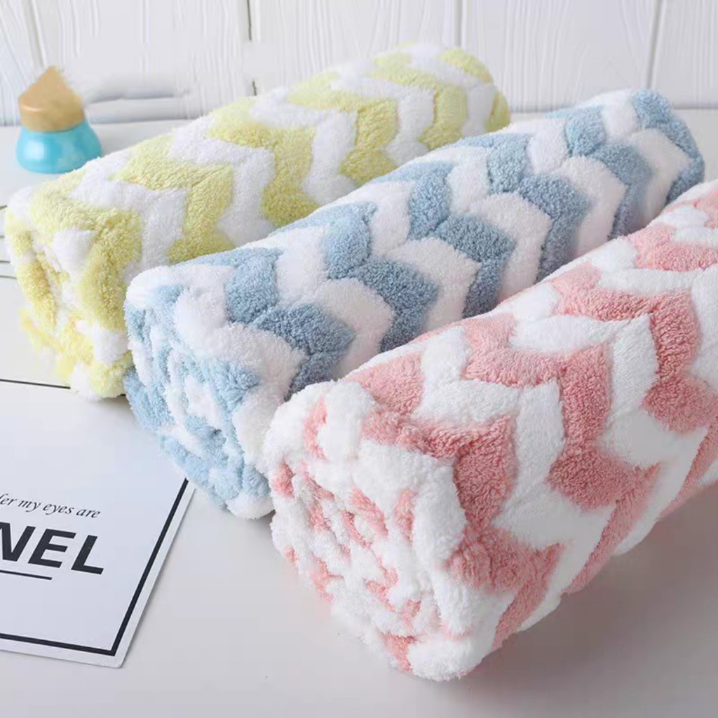 Khăn Cotton Quấn Tóc Cực Nhanh, Khô Tóc Siêu Tốc -Loại 1 cao cấp (Tặng cột tóc đính hạt) | BigBuy360 - bigbuy360.vn