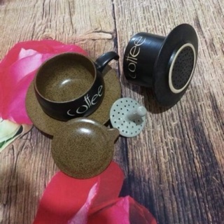 Bộ phin pha cafe gốm sứ hàng Bát Tràng