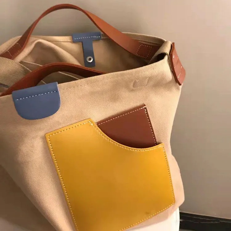 Túi Đeo Vai Vải canvas Màu Sắc Đối Lập Phong Cách Hàn Quốc Thời Trang Cho Nam Và Nữ fp072