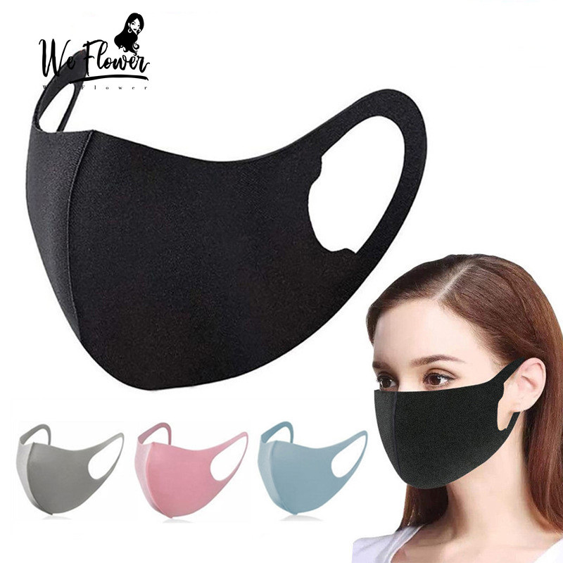 We Flower Khẩu trang đen bằng mút chống bụi tái sử dụng được tiện lợi