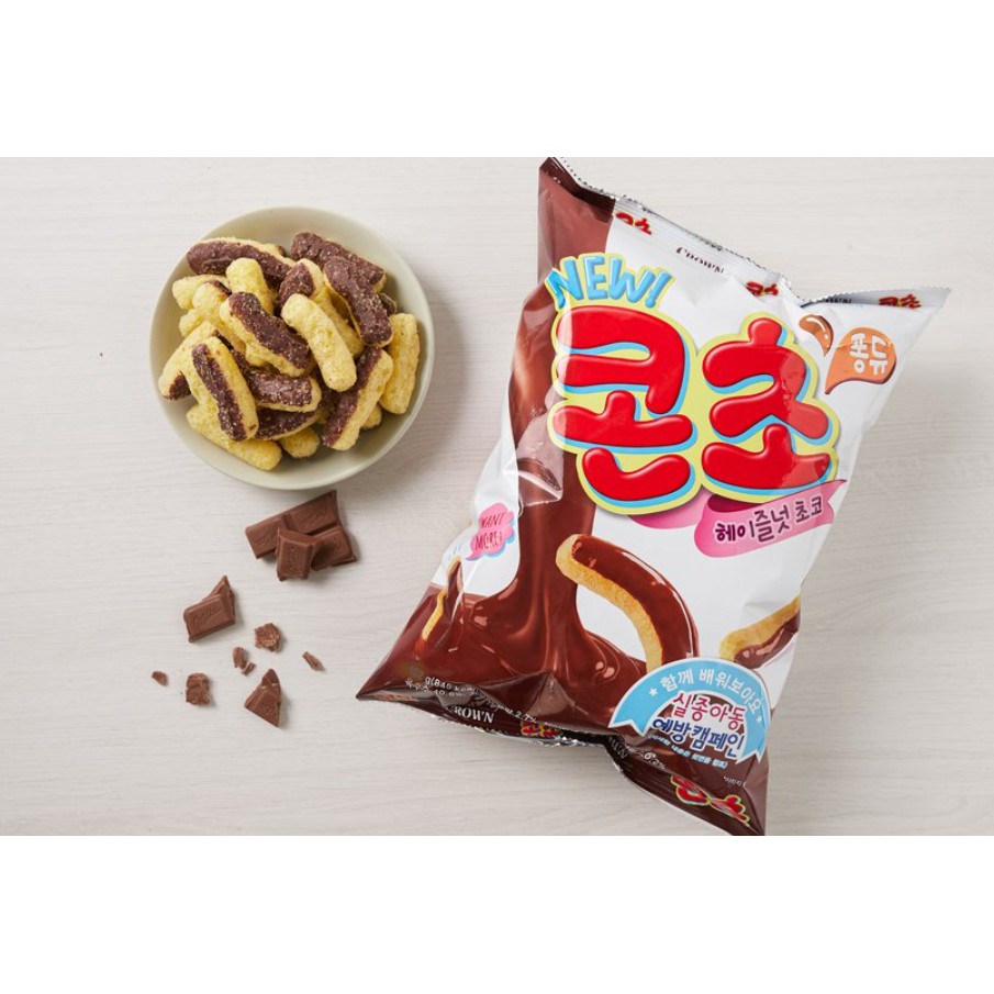 [CROWN] SNACK KHÔN CHÔ SOCOLA 66G - [크라운] 콘초 66G