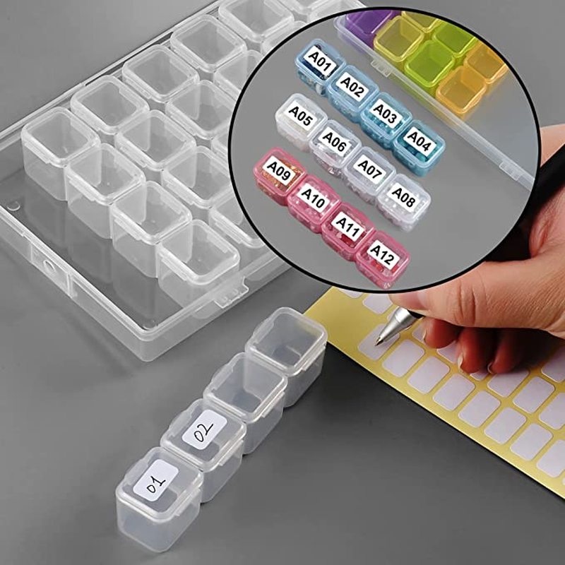 Hộp Nhựa Đựng Phụ Kiện Trang Trí Móng Tay 7/8/12/15/28