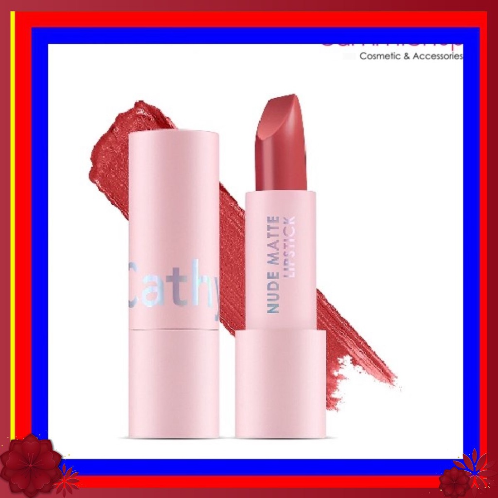 Son thỏi lì Cathy Doll Nude Matte Lipstick 3.5g Son nội địa Thái chính hãng