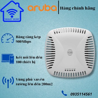 Bộ Phát Wifi Mesh Roaming ARUBA Instant IAP 135 Hàng chính hãng