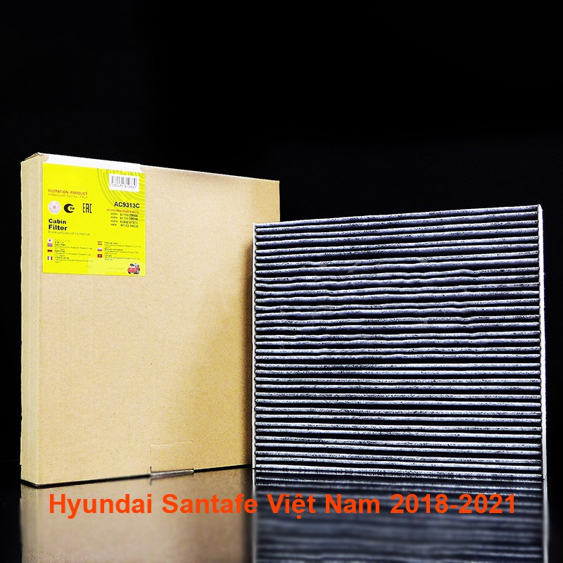 Lọc gió điều hòa AC9313-4 dành cho Hyundai Santafe Việt Nam 2018, 2019, 2020, 2021 971332G000 JS Asakashi