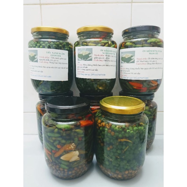 Ớt xiêm xanh  ngâm mắm cốt 800g