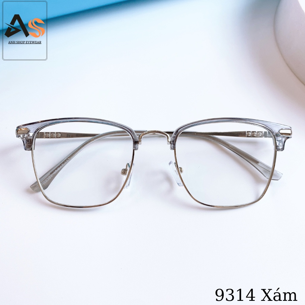 Gọng kính vuông nam nữ đeo sang trọng lịch lãm thời trang 9314A