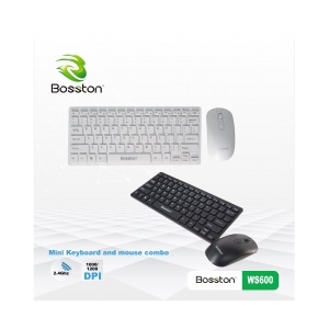 Combo ko dây Keyboard + Mouse BOSSTON WS600 Mini Black Chính hãng