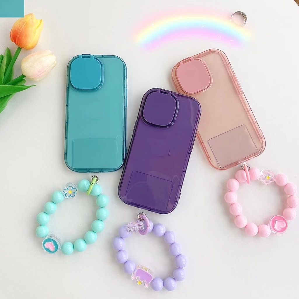 Ốp Điện Thoại Mềm Mặt Gương Màu Trơn Có Dây Đeo Tay Cho Iphone 12 pro max 11 pro max xs max xr x 13proamx plus