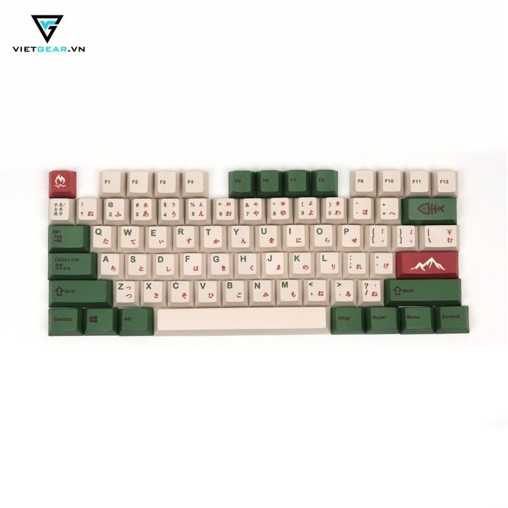 Bộ nút Cherry Camping clone thick PBT dyesub 127 nút