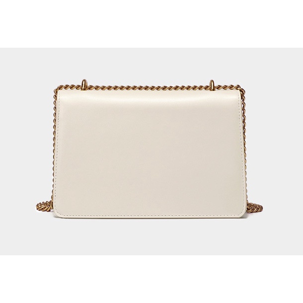 Túi Đeo Chéo Da PU Dáng Vuông Nhỏ Phối Dây Xích Thời Trang Mùa Hè 2022 Cho Bạn Gái