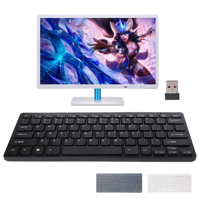 Combo Bàn Phím + Chuột Không Dây Luckyx 2.4g Siêu Mỏng Cho Laptop / Pc