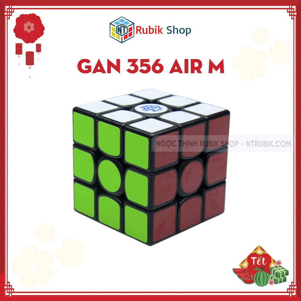 [Siêu Phẩm] Rubik 3x3x3 Gan356 AIR M flagship 2020 Stickerless / Đen (Hãng Mod Nam Châm)