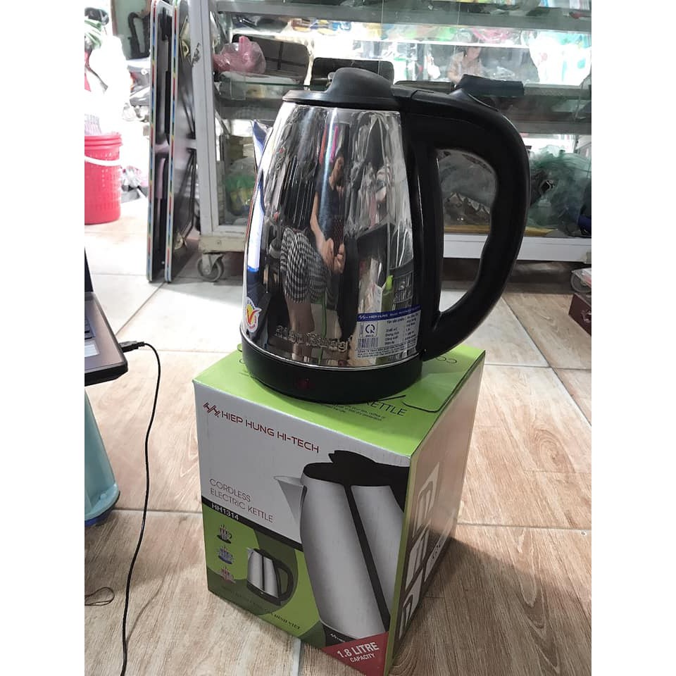 Ấm siêu tốc Inox 1.8L Hiệp H­ưng 1500W - Hàng chính hãng, bảo hành 12 tháng