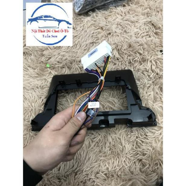 Mặt dưỡng, mặt nạ lắp màn hình android,dvd android cho xe KIA CERATO 2018-2019 9 inch có jack nguồn zin nhựa abs cứng