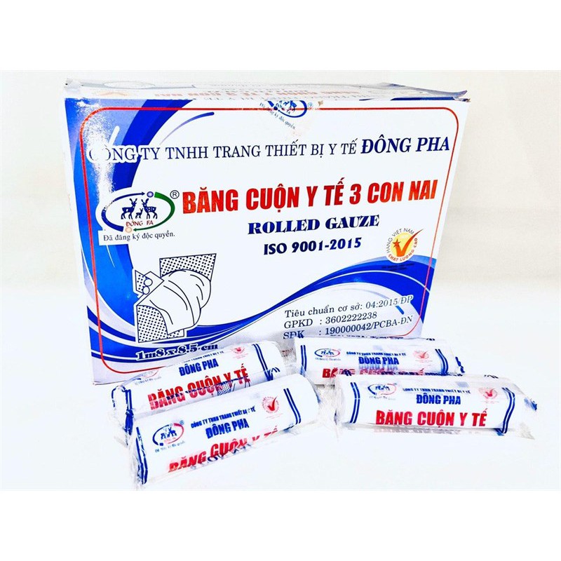 Băng gạc cuộn y tế Đông Pha hộp 50 cuộn