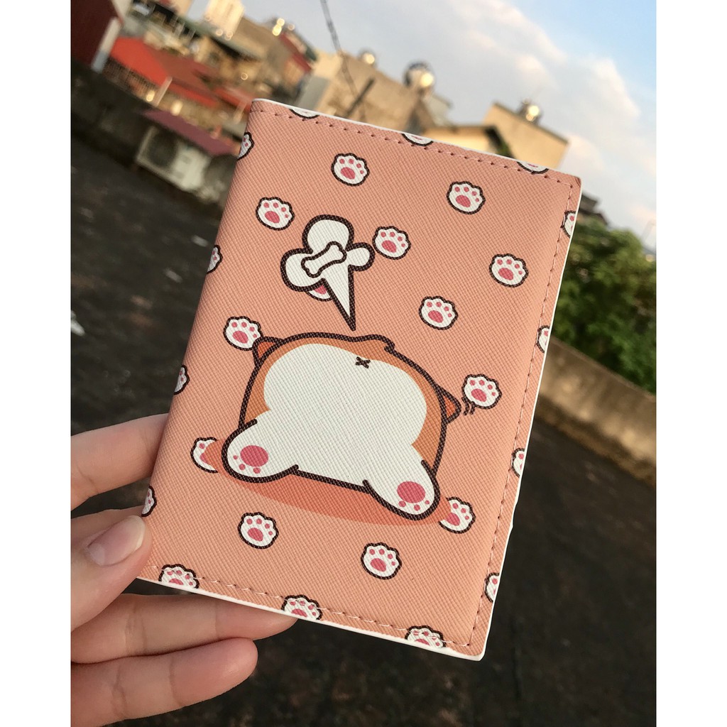 CORGI PASSPORT COVER/ BAO DA BỌC HỘ CHIẾU CÚN CORGI