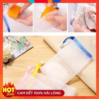 Túi Lưới Đựng Xà Phòng Tạo Bọt Có Dây Rút - Túi Lưới Tạo Bọt Xà Bông