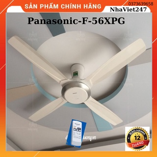 Quạt trần Panasonic 4 cánh F-56XPG -Có điều khiển-quạt đẹp,tốt ,khoẻ,chạy êm,chính hãng-giá rẻ-bh 12 tháng