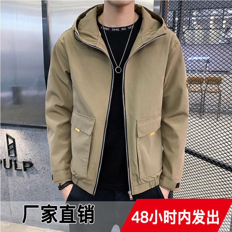 Áo Khoác Cổ Đứng Dáng Ôm Phong Cách Hàn Quốc Thời Trang Cho Nam